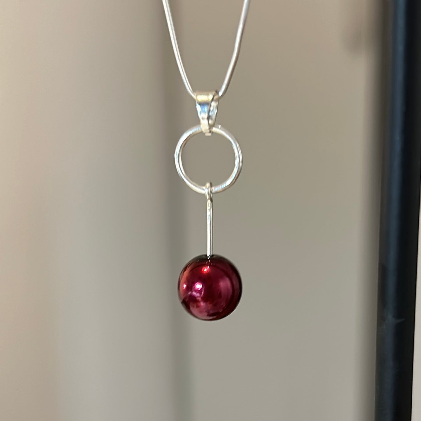 Burgundy charm