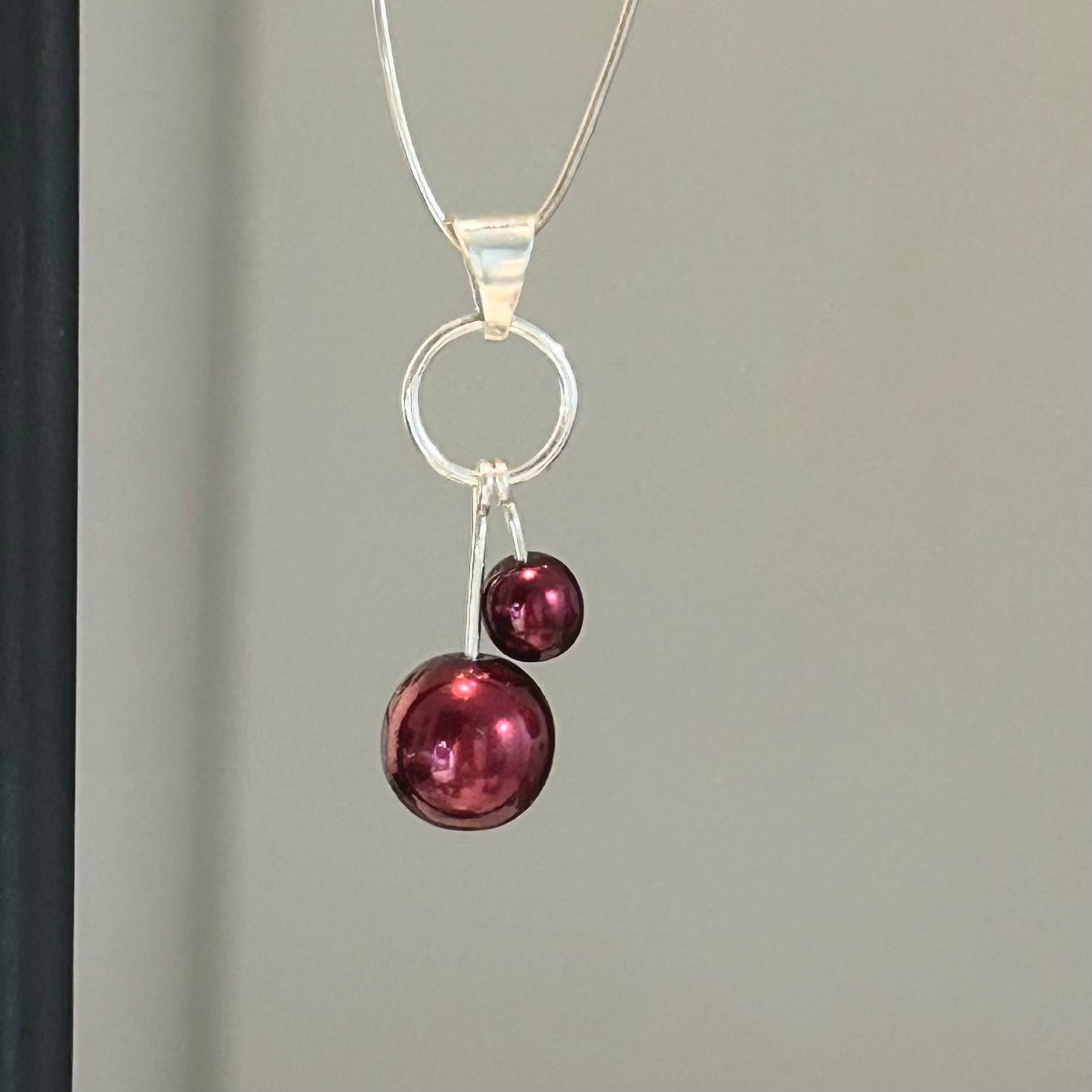 Burgundy charm
