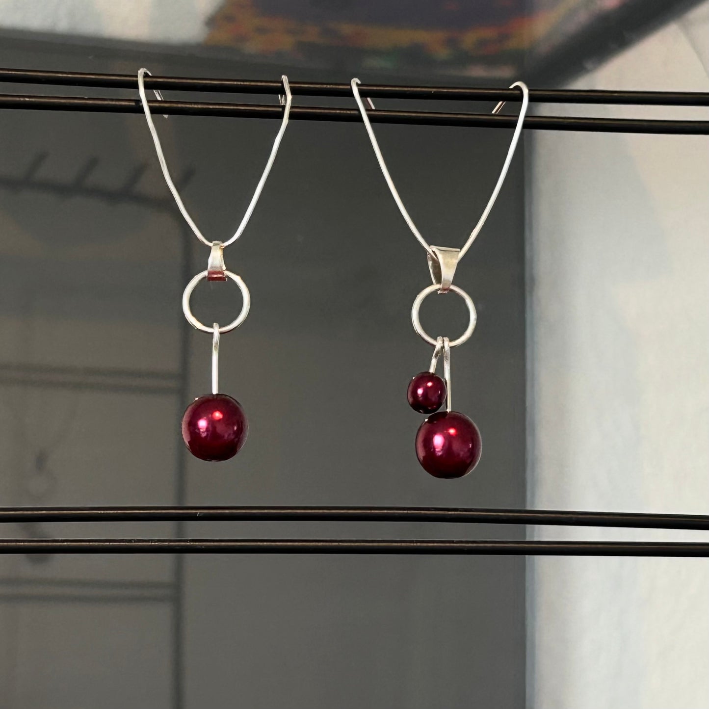 Burgundy charm